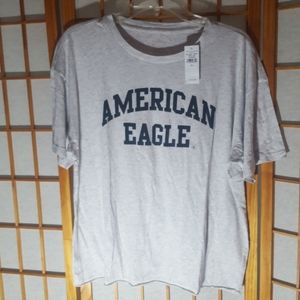 American Eagle Logo Tshirt heathered grey